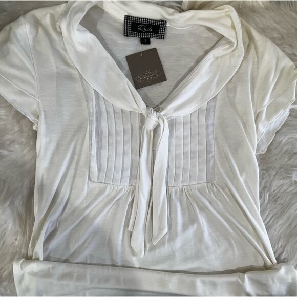 NEW ANTHRO Rails Romantic Casual Soft Pleated Flutter Lightweight T-Shirt S NWT - Picture 7 of 15